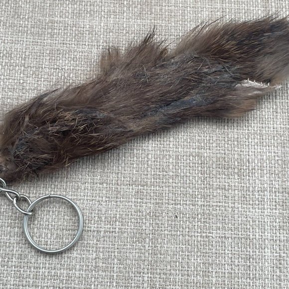 Real Fur Keys Holder Brown Fur Keychain handmade Key ring - Picture 2 of 8